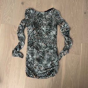 Marciano satin long sleeve dress